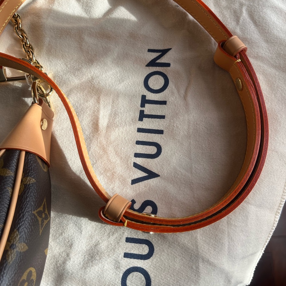 Brand new Louis Vuitton Monogram Shoulder Bag with Tan Accents
